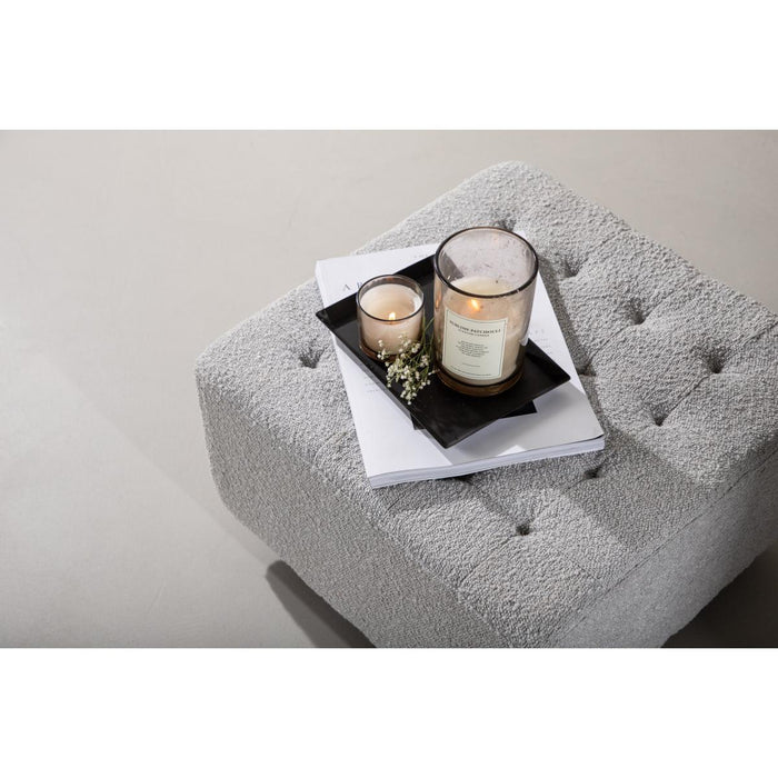 Svea - Sol hocker - boucle - lichtgrijs