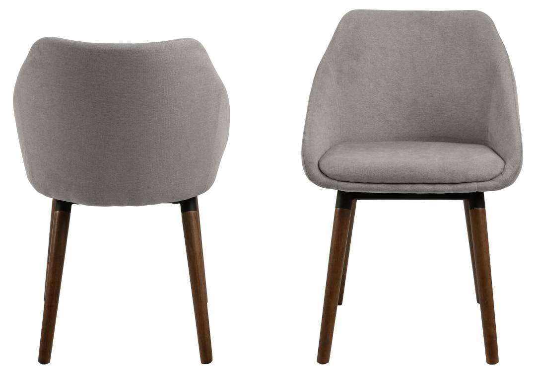 Giga Living - Eetkamerstoel Met Armleuning Lhen Lichtgrijs