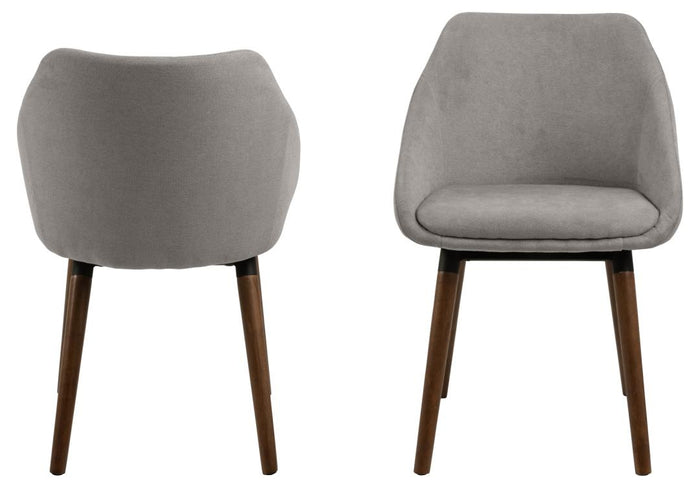 Giga Living - Eetkamerstoel Met Armleuning Lhen Lichtgrijs