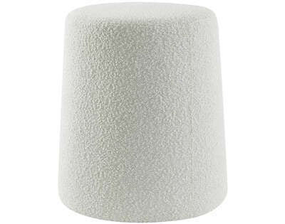 Light & Living Light&living Poef Ø39x45 cm LAURYN bouclé crème