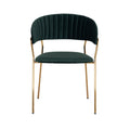Giga Meubel - Stoel Velvet Groen - Goud Metaal - 57x52x75 - Turin luxe