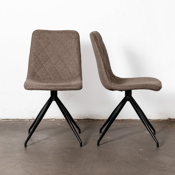 Set Van 2 Eetkamerstoelen - Khaki - Yez - Giga Meubel