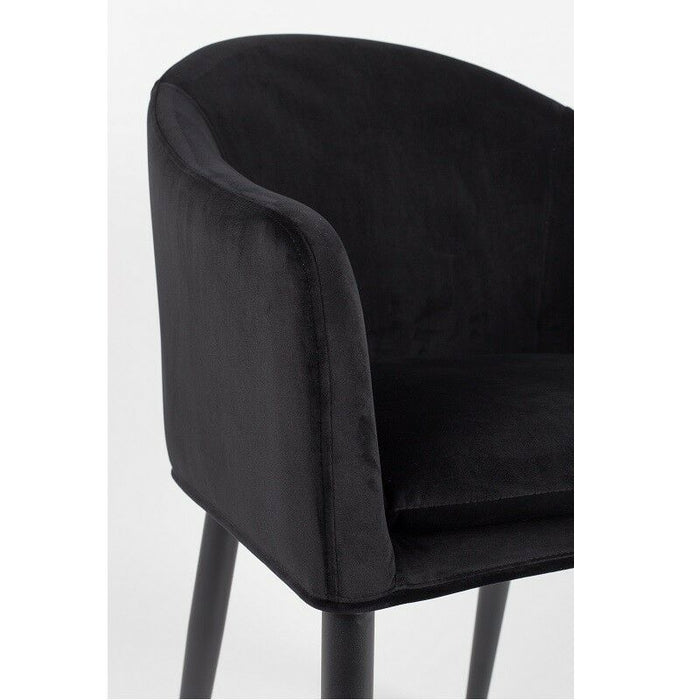 Puur - Kinna eetkamerstoel velours zwart