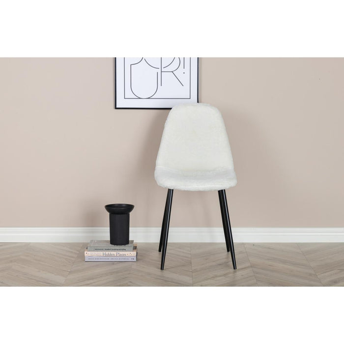 Svea - Selo eetkamerstoel - teddy - wit