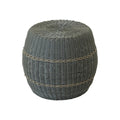 Lesli Living Laos poef wicker ø46x40cm - groen