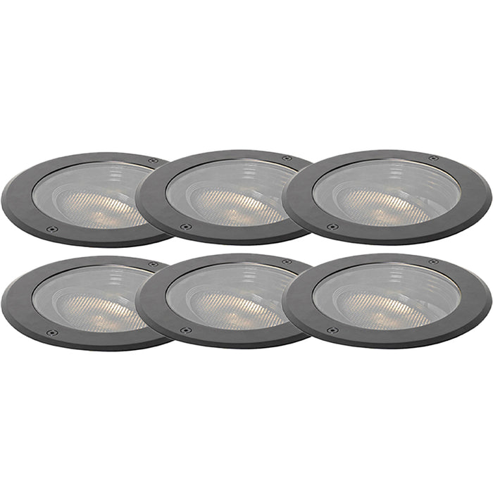 QAZQA Set van 6 grondspot wart AR111 verstelbaar IP65 - Delux Honey