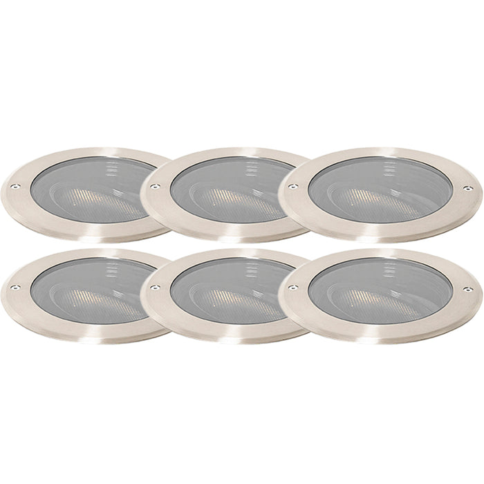 QAZQA Set van 6 grondspot staal AR111 verstelbaar IP65 - Delux Honey