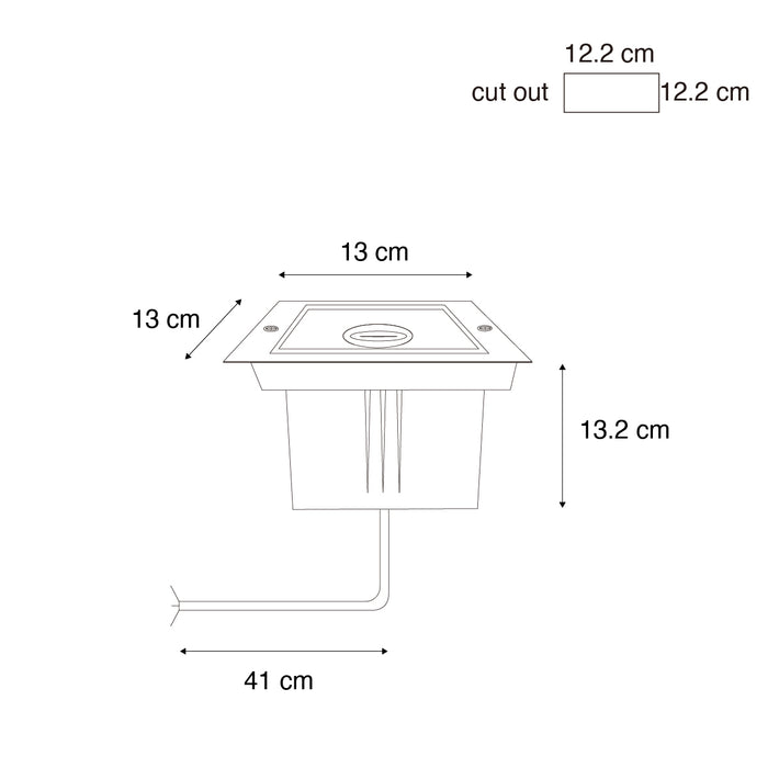 QAZQA Moderne grondspot zwart verstelbaar IP65 - Oneon