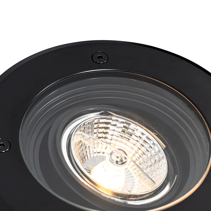 QAZQA Moderne buiten grondspot zwart AR70 verstelbaar IP65 - Delux