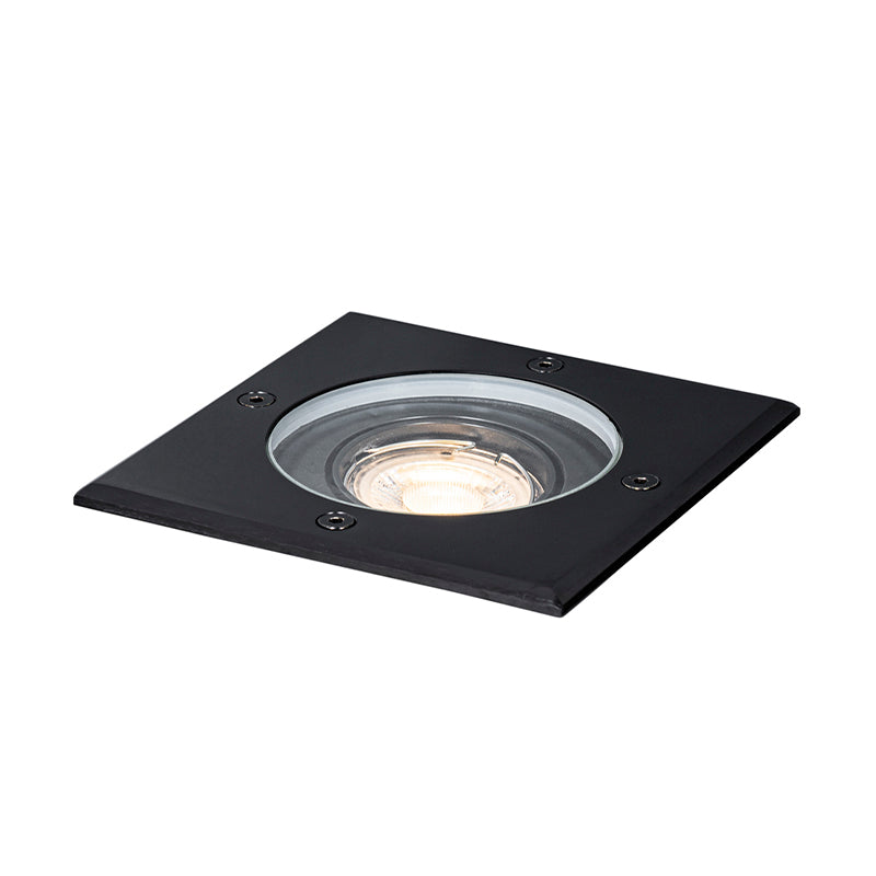 QAZQA Buiten grondspot zwart vierkant verstelbaar IP65 - Delux