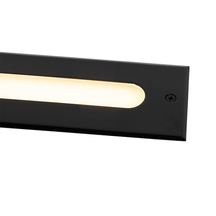 QAZQA Moderne grondspot zwart 30 cm incl. LED IP65 - Eline