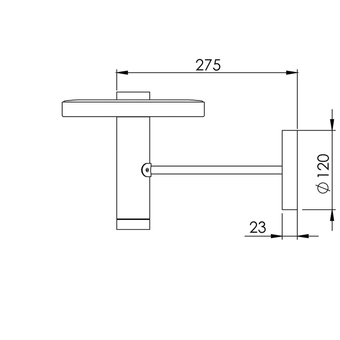 Beads 35 wandlamp LED uplight met stekker zwart