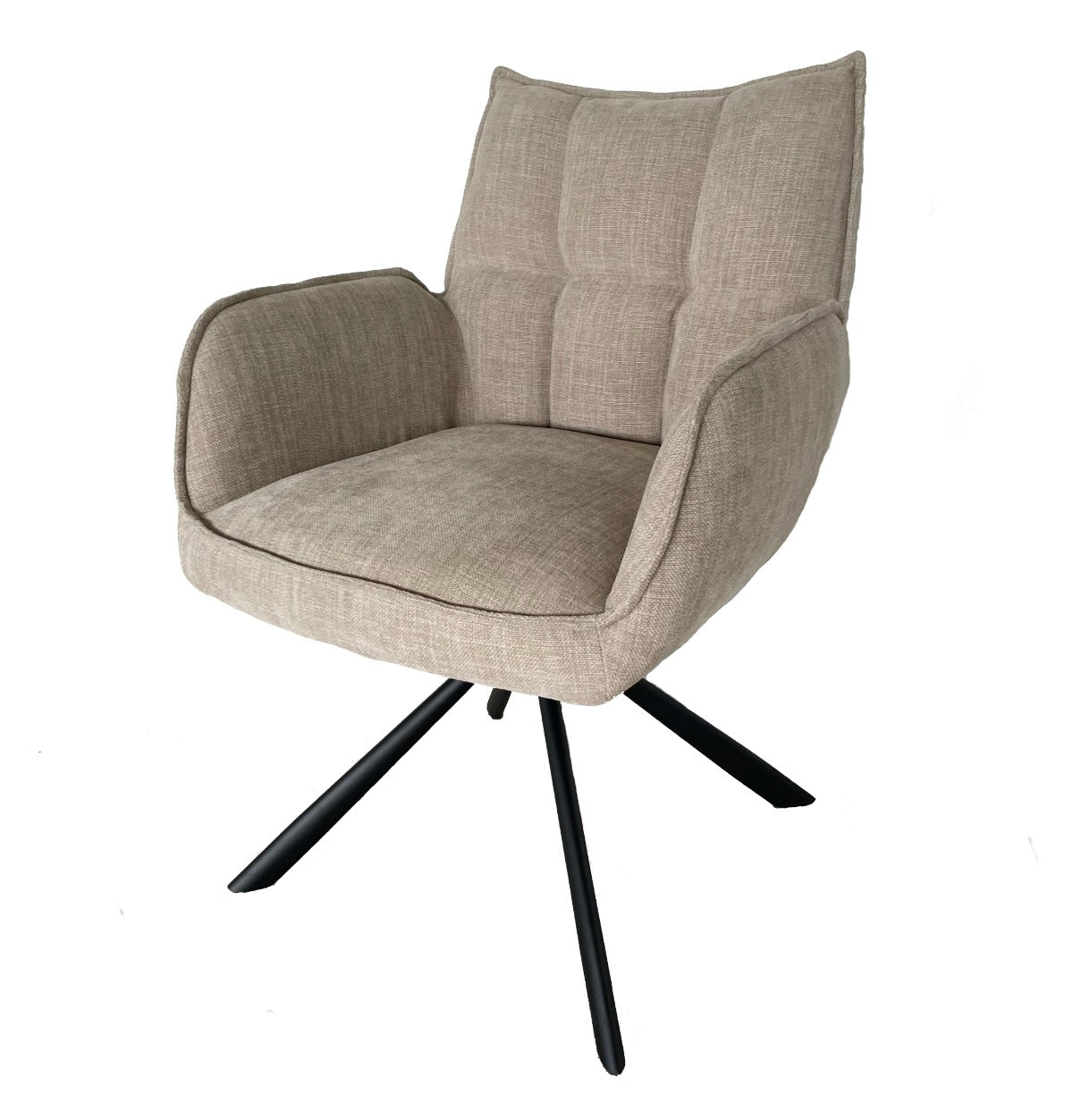 Giga Living - Eetkamerstoel Beige Stof - Select Marilla - Set van 2