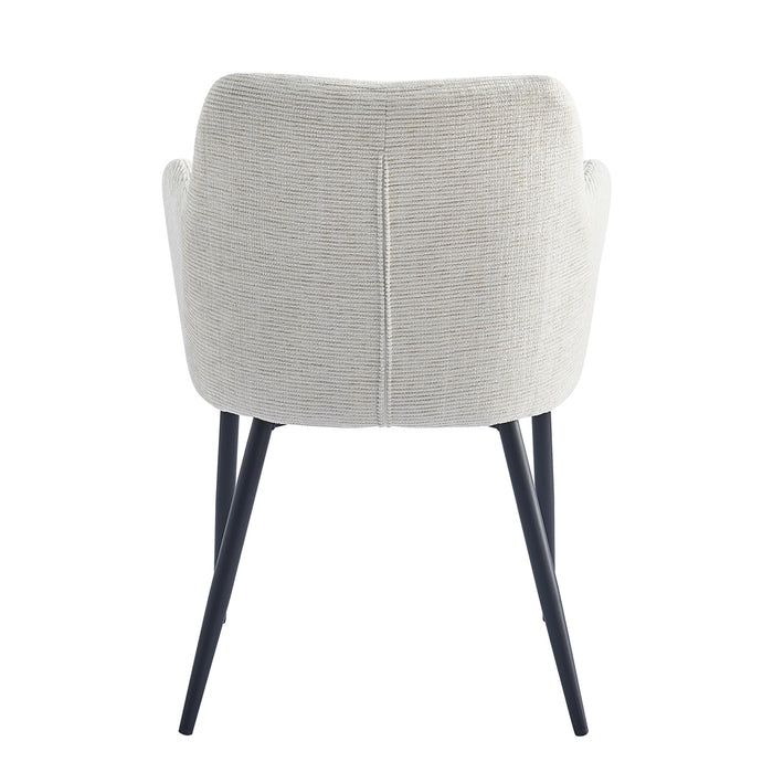 Livingfurn - Eetkamerstoel Stof Zand - Bronco - Set van 2