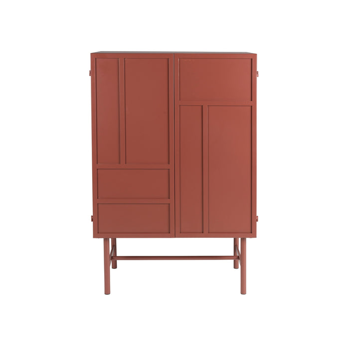 Housecraft Living Davis Kast Metaal Bruin| Rood