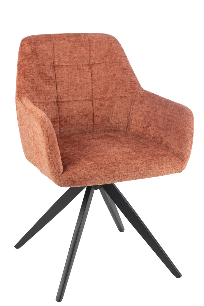 J-Line stoel Louna - ijzer|acryl - perzik