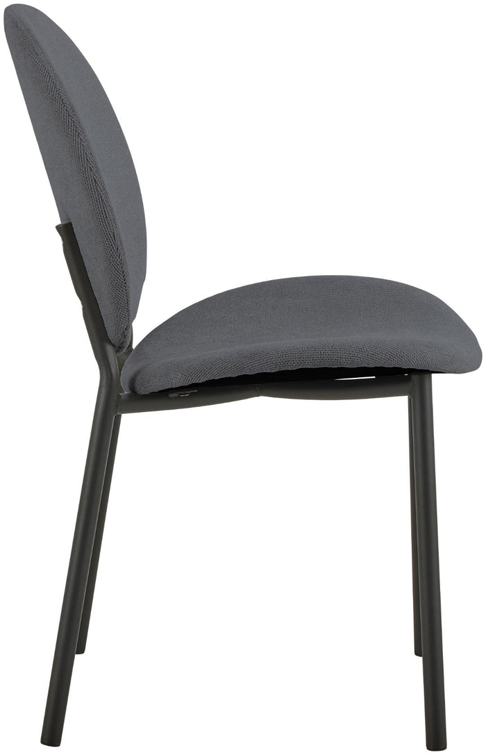 Giga Living - Eetkamerstoel - Antraciet - Stof - Zithoogte 46,5cm - Elda - Set van 2