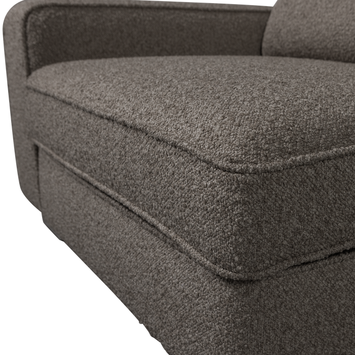 vtwonen Lazy 1-Zits Element met arm links - Bouclé - Antraciet