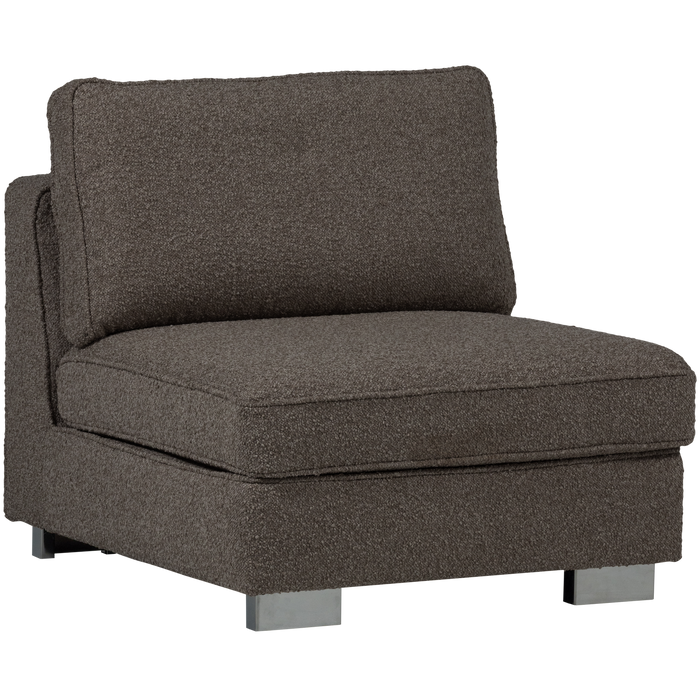 vtwonen Lazy 1-Zits Element - Bouclé - Antraciet