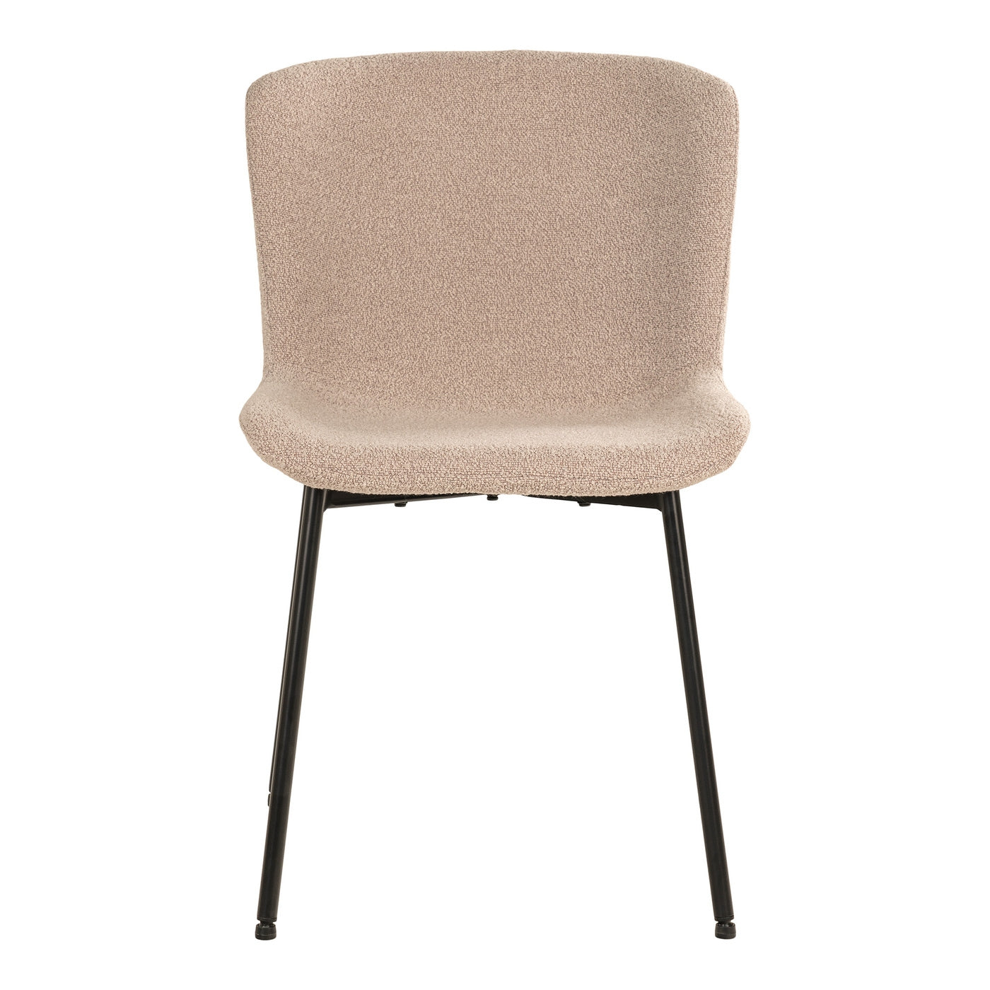 House Nordic - Eetkamerstoel Maceda Bouclé Beige - Set van 2