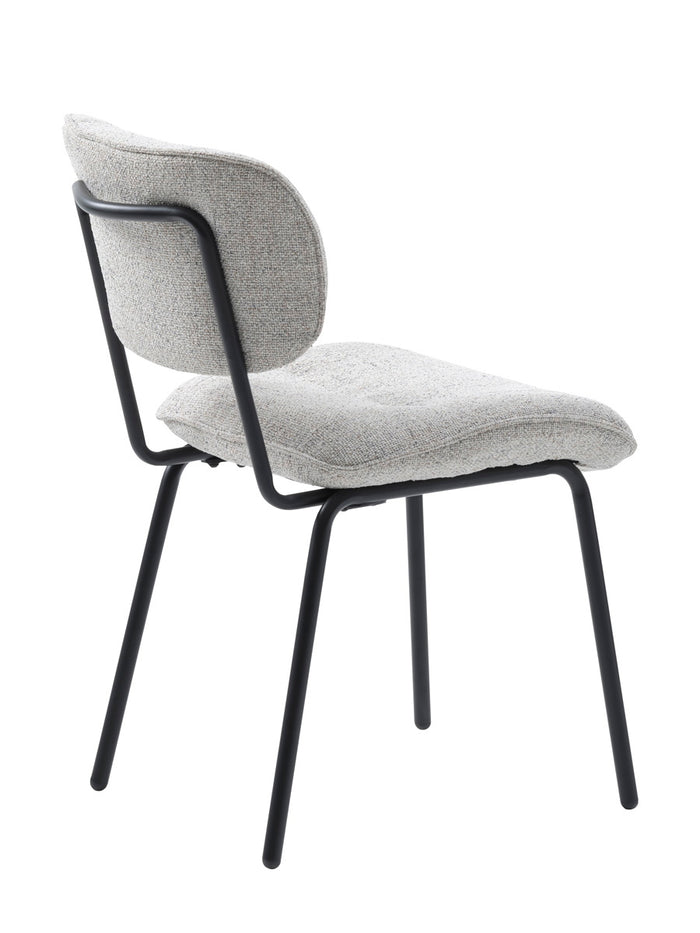 Giga Living - Eetkamerstoel Zonder Armleuning - Off White Stof - Buffalo - Set van 2