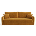 3-zits fluwelen slaapbank met mosterdtextuur 213cm
