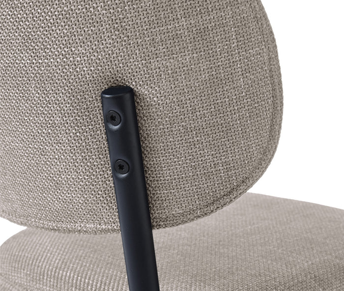 Giga Living - Eetkamerstoel Zandkleur Stof - Fowler - Set van 2