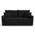 3-zits slaapbank in zacht aanvoelende zwarte inslagstof 180cm