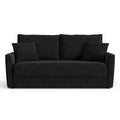 3-zits slaapbank in zacht aanvoelende zwarte inslagstof 180cm