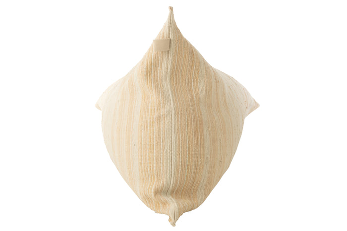 J-Line Zitzak Breeze Strepen Gerecycleerd Katoen Creme|Zalm