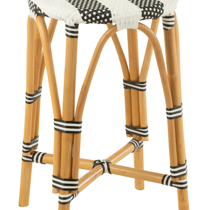 J-Line barkruk Live - rotan|kunststof - naturel|zwart