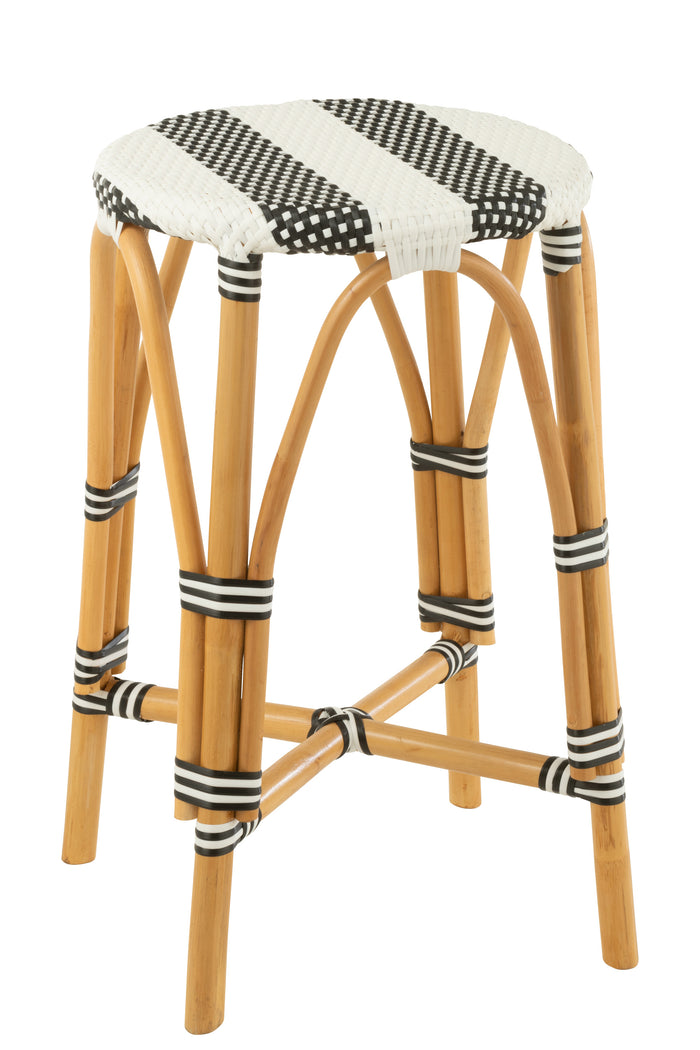 J-Line barkruk Live - rotan|kunststof - naturel|zwart