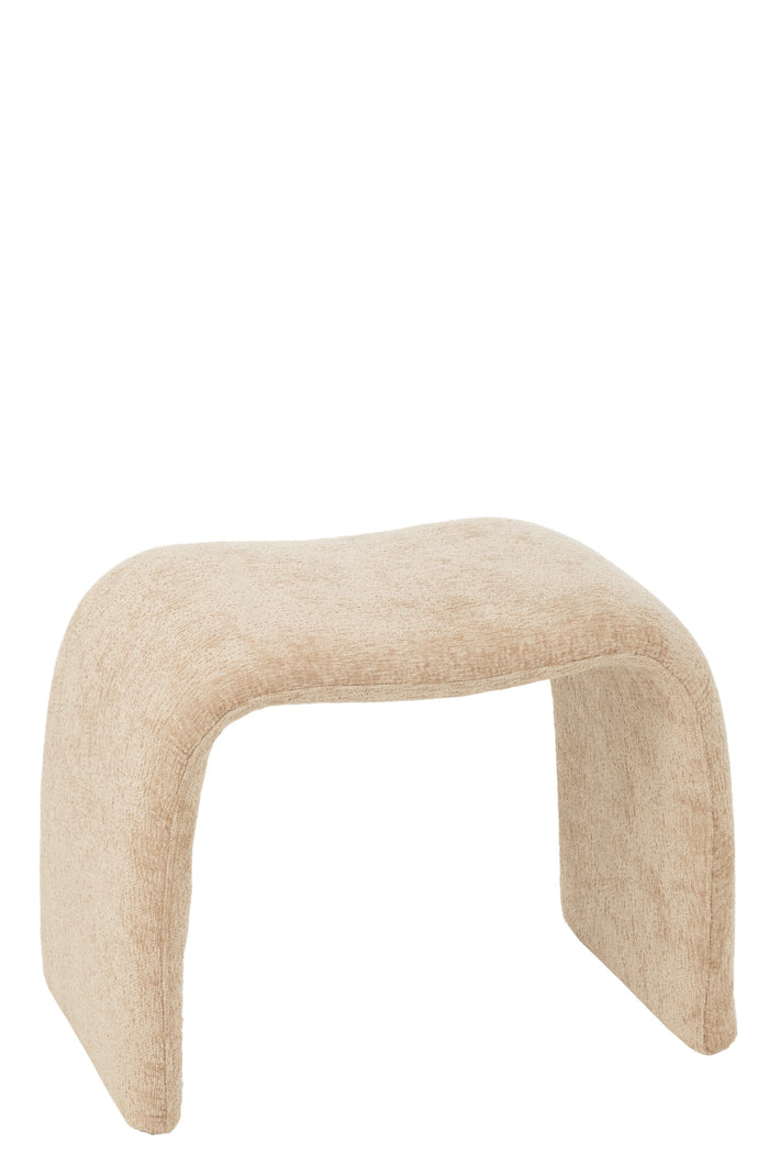 J-Line kruk N shape - textiel - beige