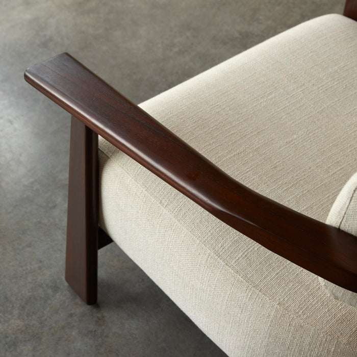 Tikamoon - Fauteuil Matéo van mindihout en stof, 1 zitplaats