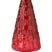J-Line decoratie Kerstboom Kegel - glas - rood - large