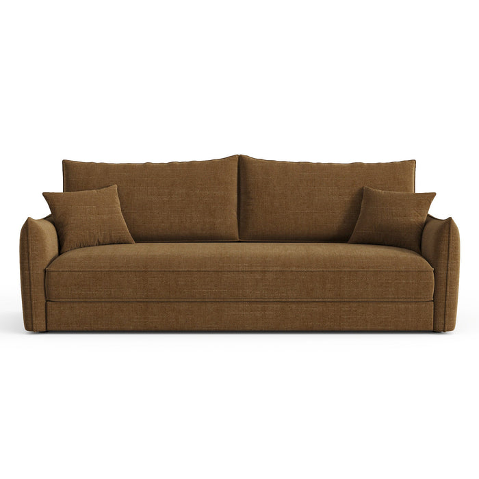 3-zits slaapbank in hazelnoot stof 213cm