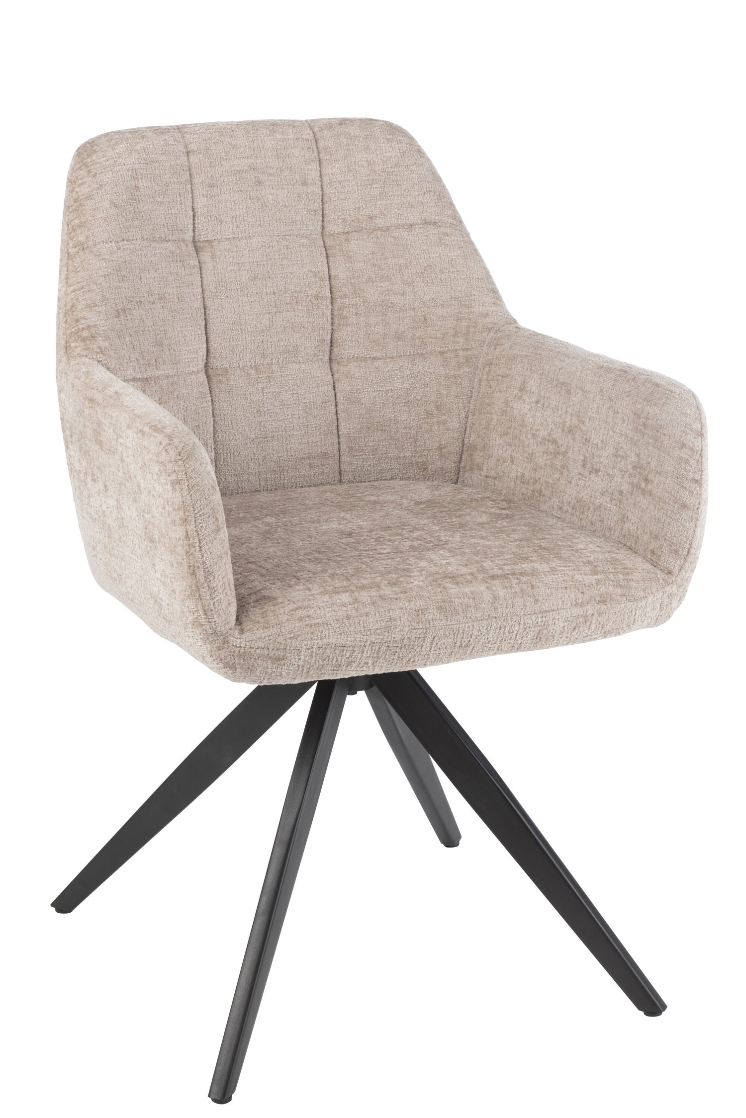 J-Line stoel Louna - ijzer|acryl - beige|lichtgrijs