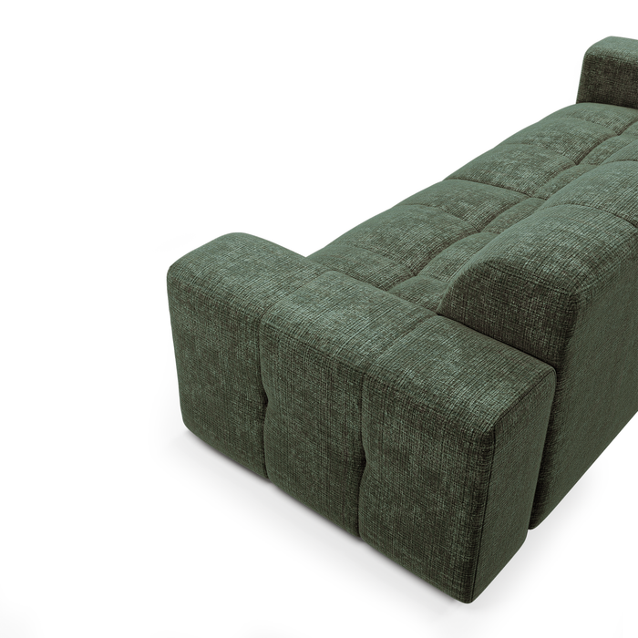 Vierzitsbank in smaragdgroen reliëffluweel