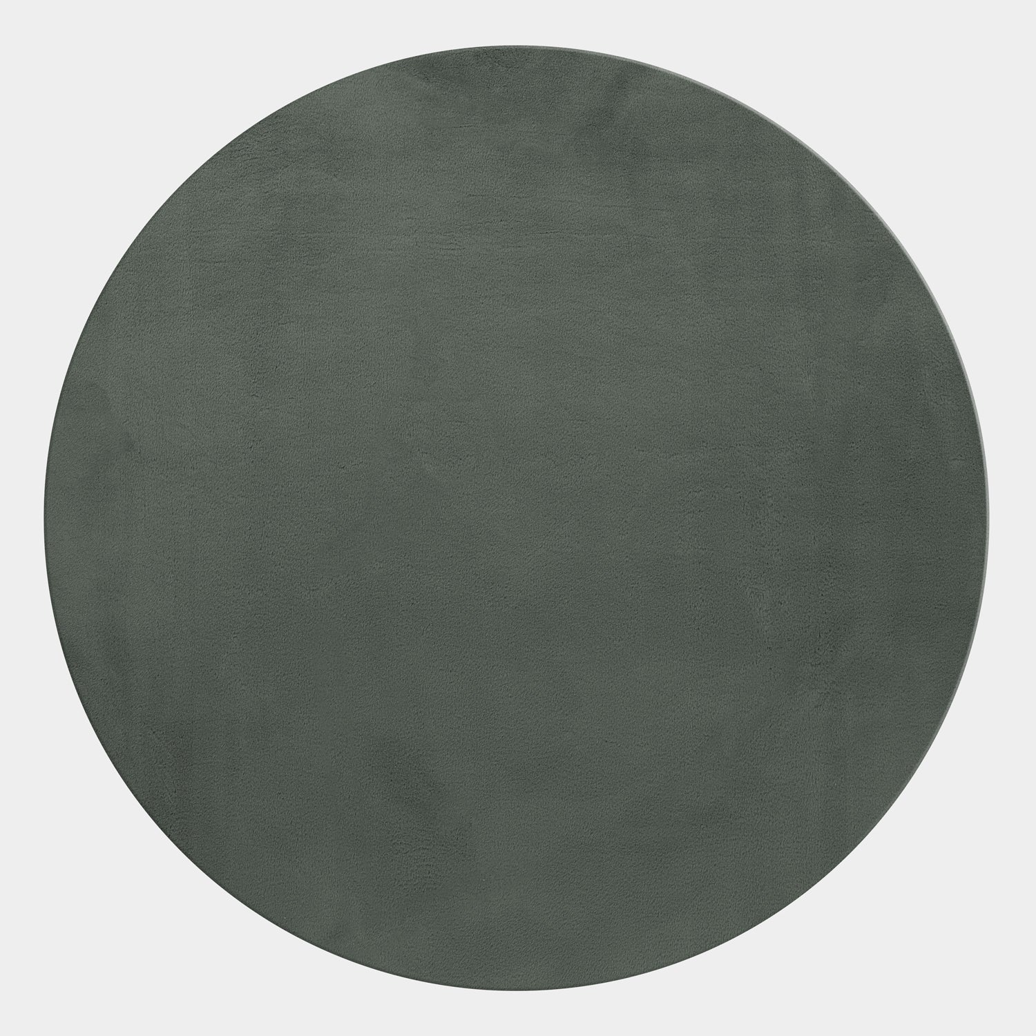 Mrcarpet Rond hoogpolig vloerkleed Extra Zacht Fluffy - Groen 120cm