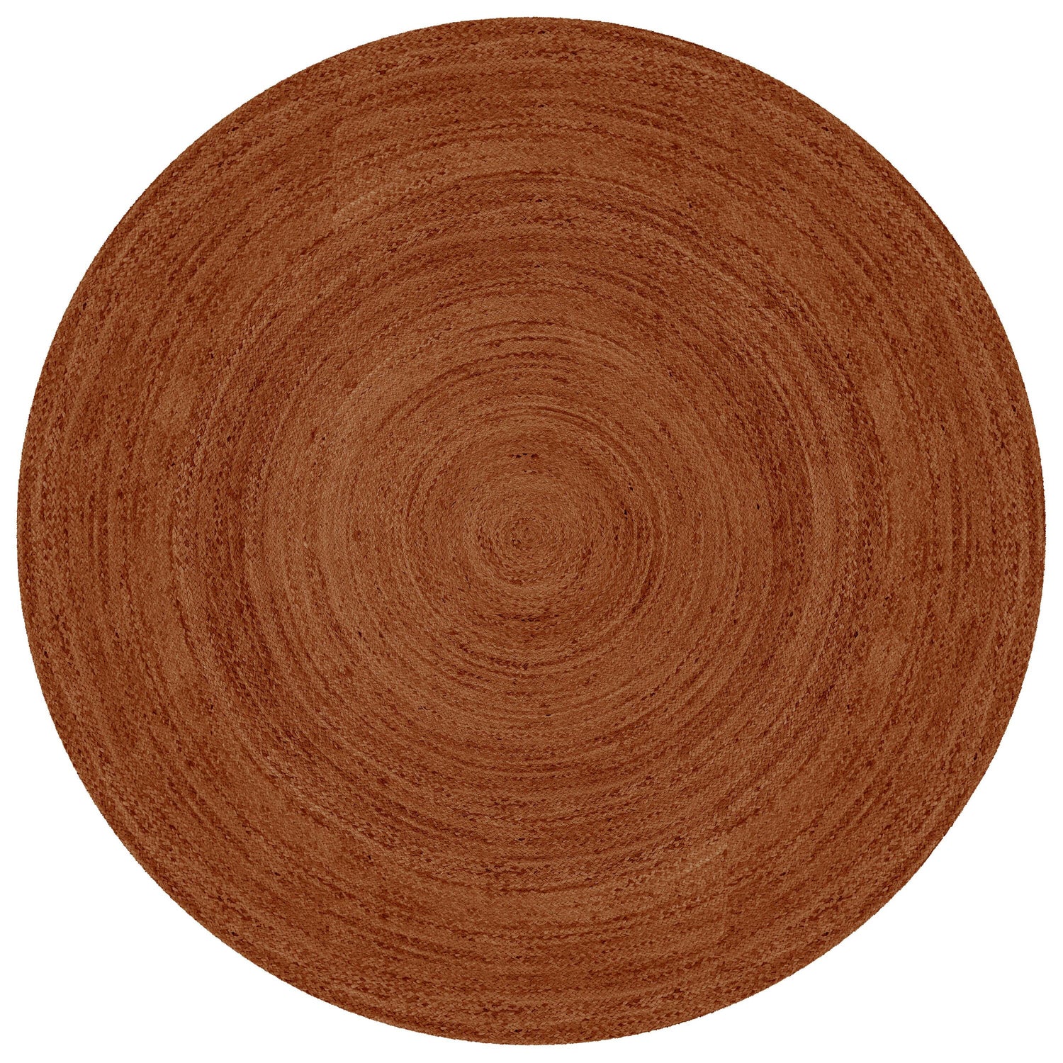Mrcarpet Rond jute vloerkleed Roest|terracotta 240cm