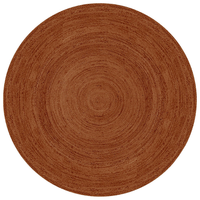 Mrcarpet Rond jute vloerkleed Roest|terracotta 240cm