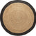 Mrcarpet Rond jute vloerkleed Naturel|antraciet 200cm