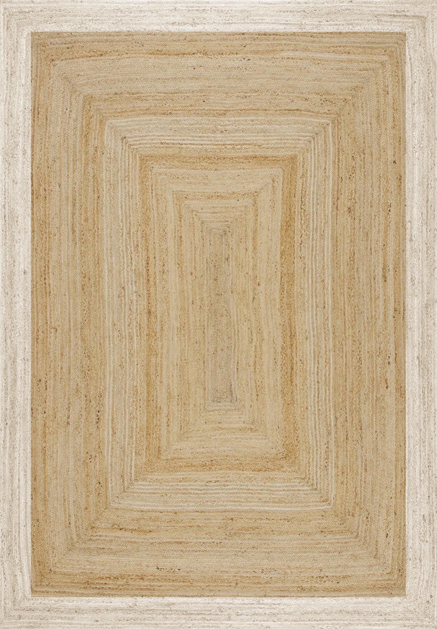 Mrcarpet Jute vloerkleed Rechthoek naturel|wit 140x200cm