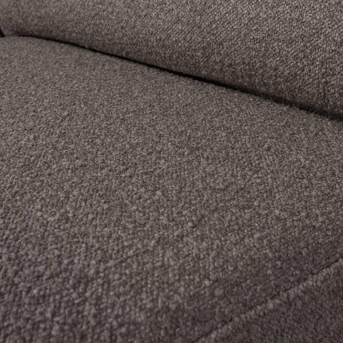 vtwonen Lazy 1-Zits Element met arm rechts - Bouclé - Antraciet