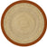 Mrcarpet Rond jute vloerkleed naturel|roest|bruin met rand 200cm