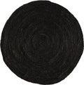 Mrcarpet Rond jute vloerkleed Zwart|Antraciet 240cm