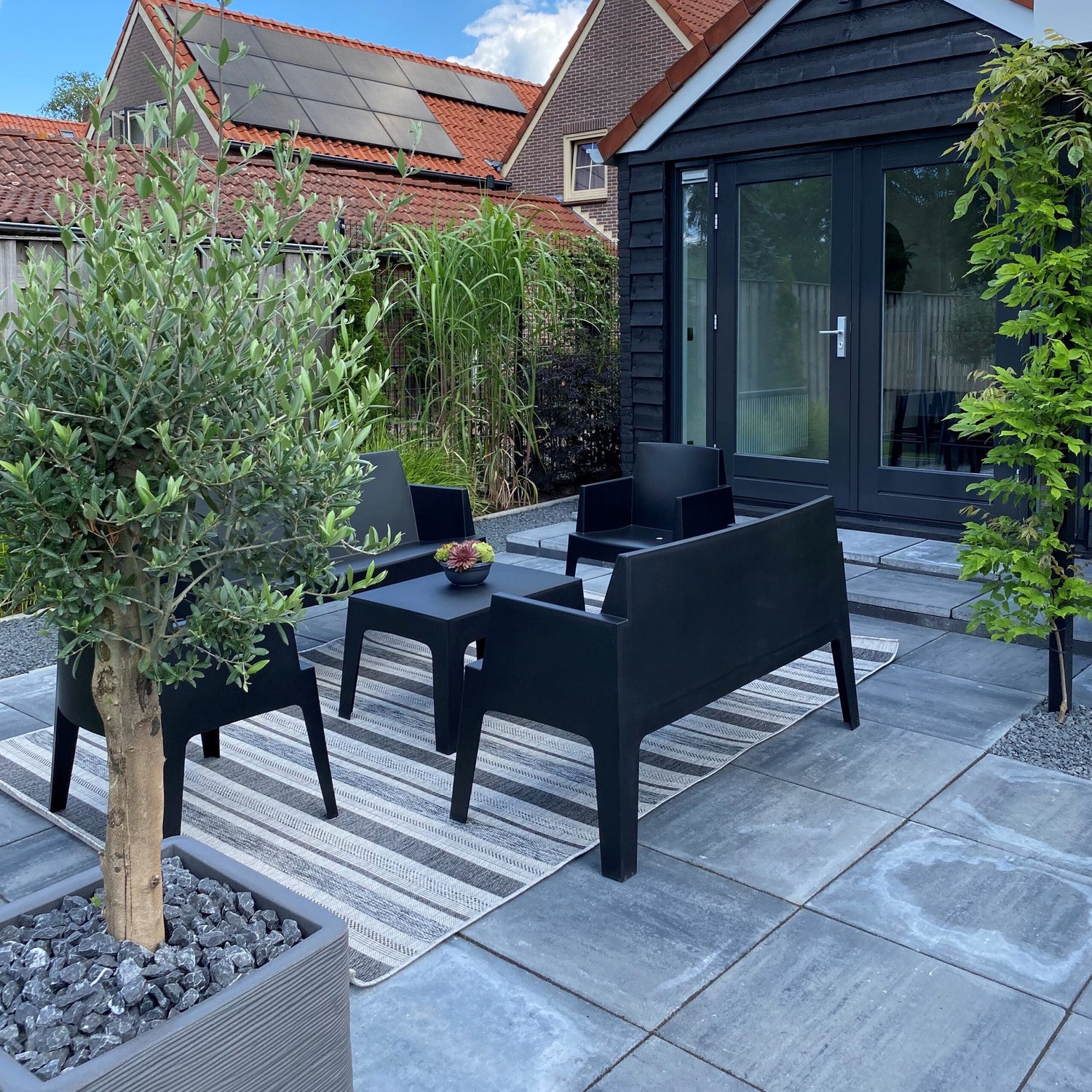 Mrcarpet Buitenkleed Treviso Grijs|Antraciet 160x230cm