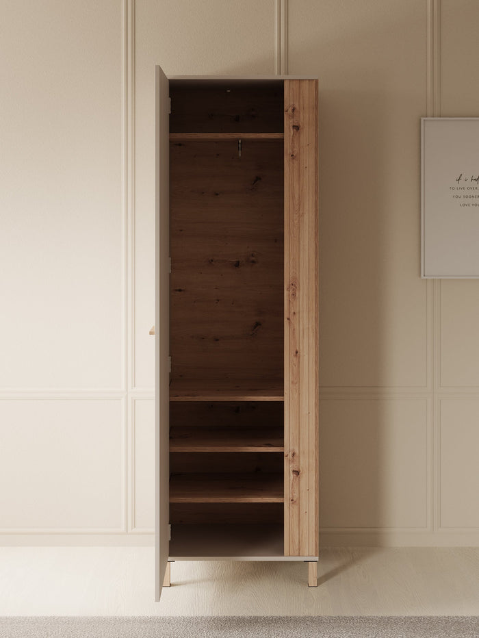 Meubella - Halkast Bahia - Beige - 60 cm - Met spiegel