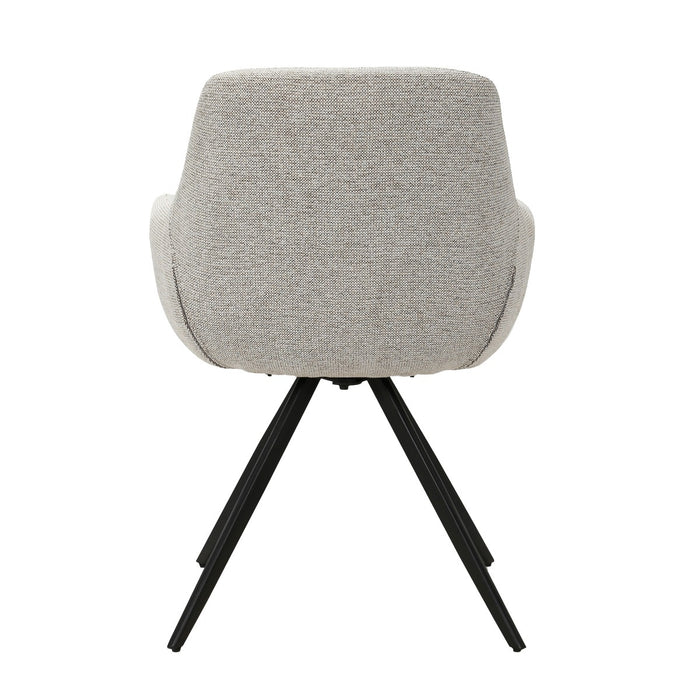 Livingfurn - Eetkamerstoel Stof Beige - Doreen - Set van 2