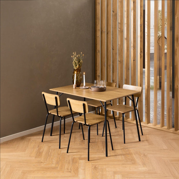 Giga Living - Eetkamerstoel - Naturel - Zithoogte 45cm - Tjorna - Set van 4